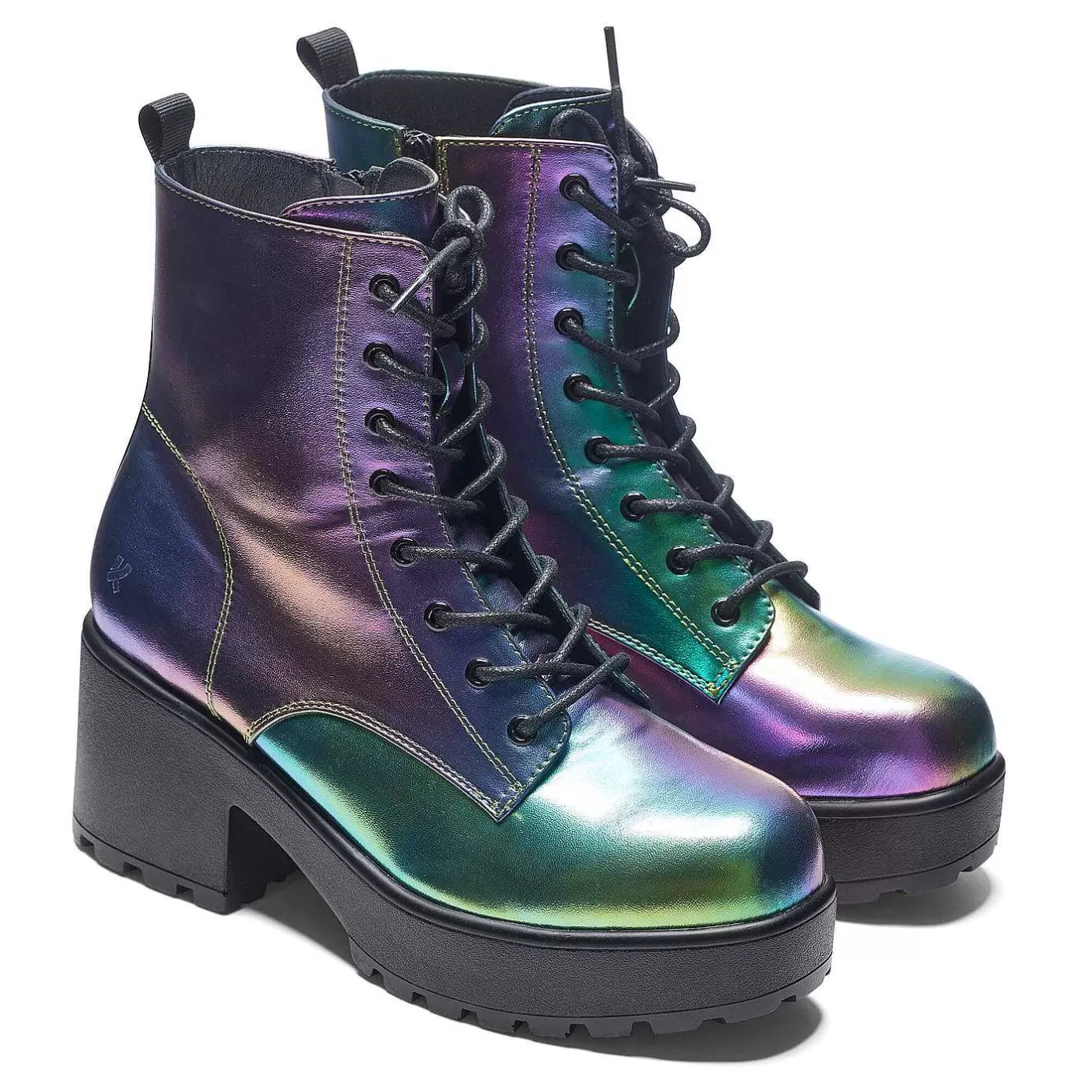 Women'S KOI footwear Bismuth Platform Military Boots - Rainbow