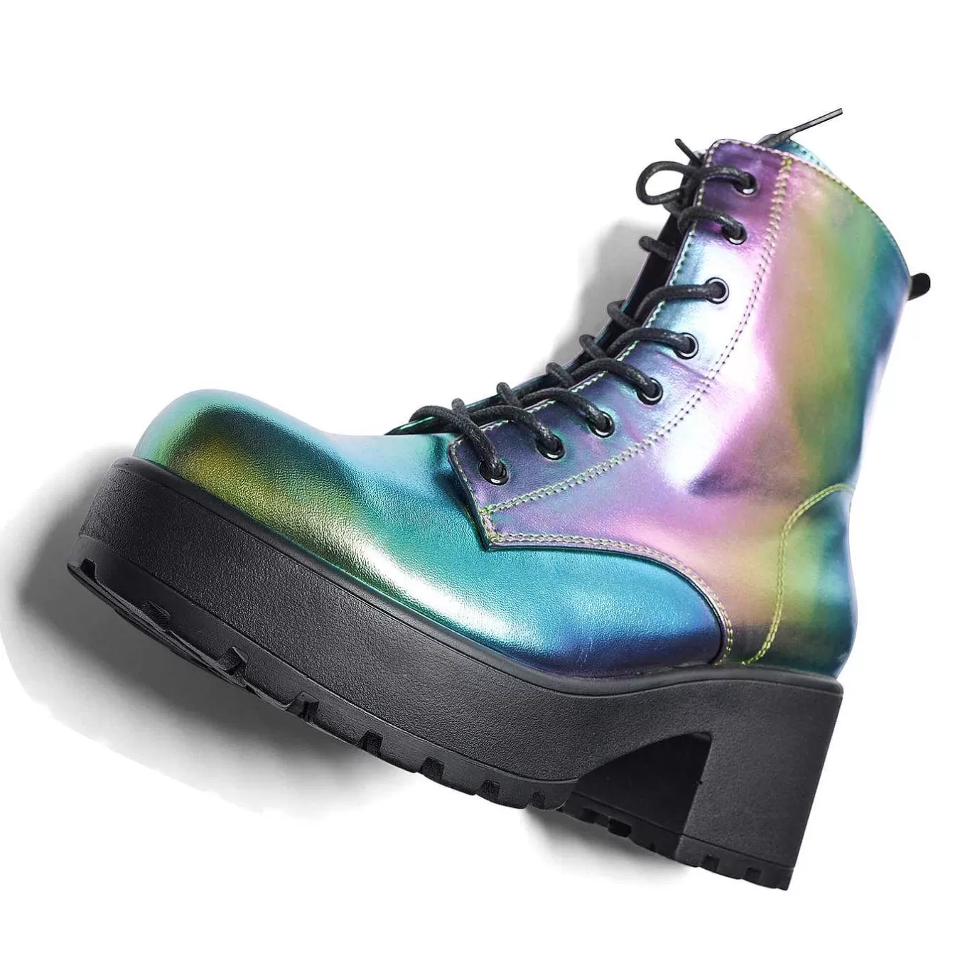 Women'S KOI footwear Bismuth Platform Military Boots - Rainbow