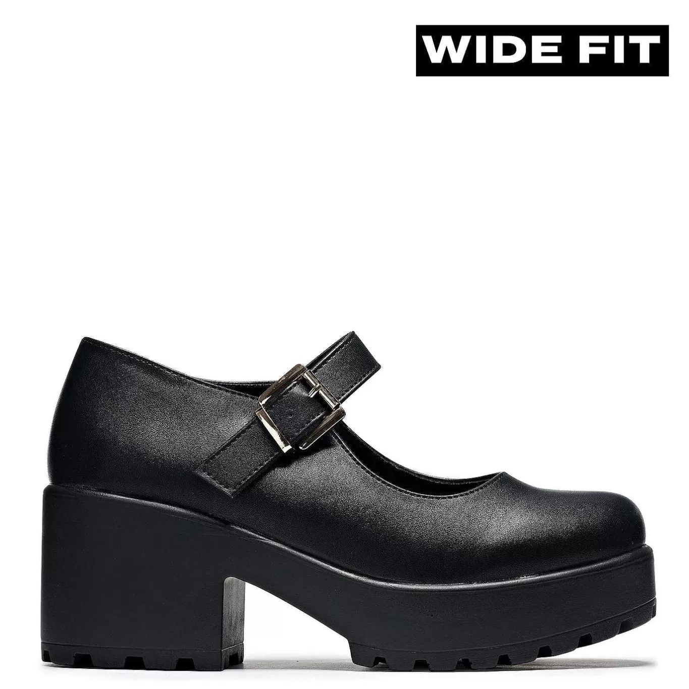 Women'S KOI footwear Black Chunky Platform Mary Jane Shoes