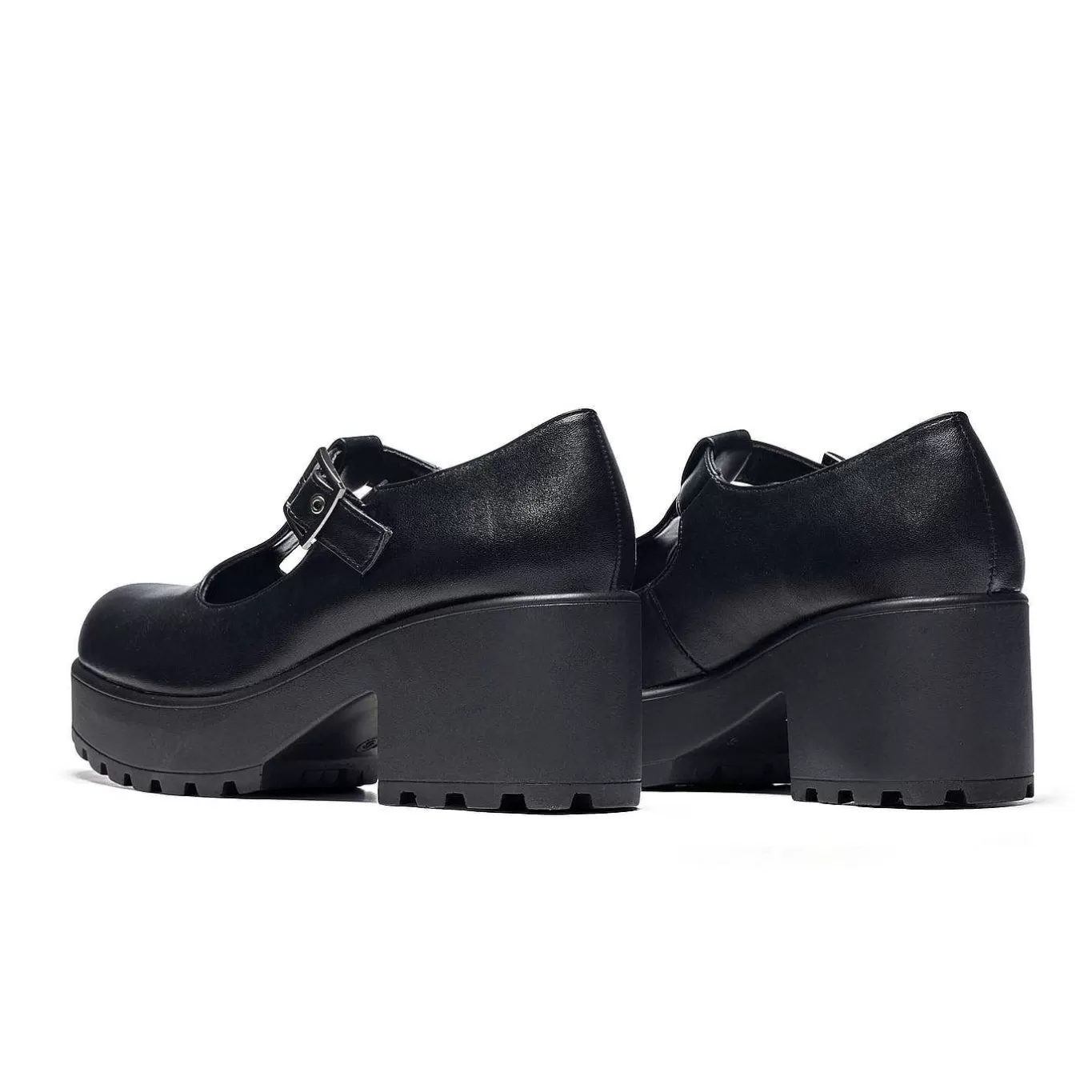 Women'S KOI footwear Black Chunky Platform Mary Jane Shoes