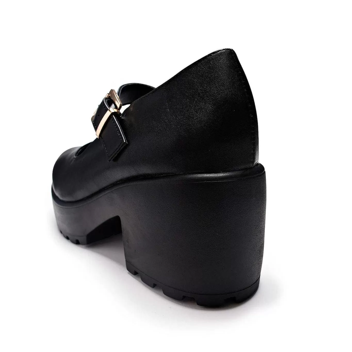 Women'S KOI footwear Black Chunky Platform Mary Jane Shoes