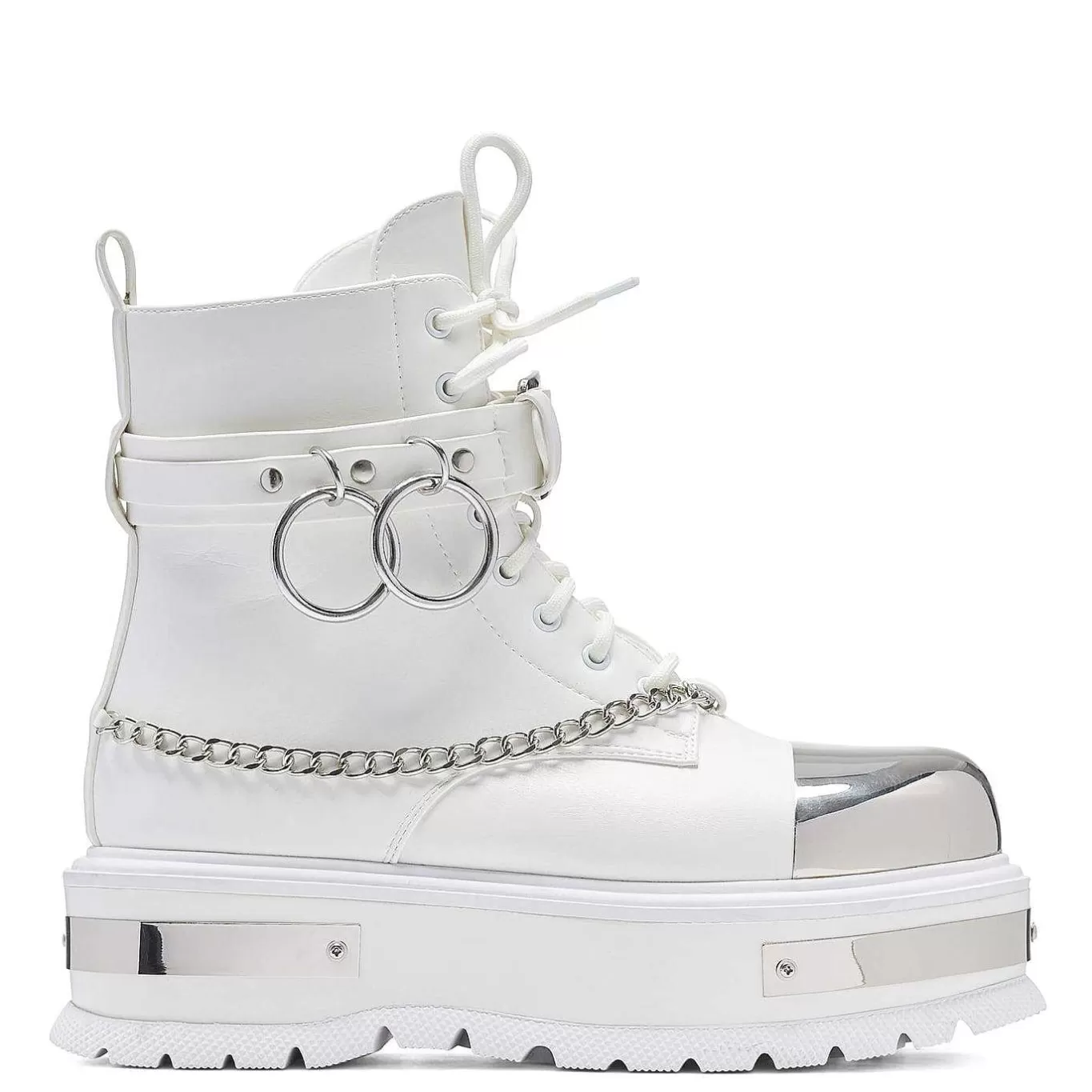 Women'S KOI footwear Borin Hardware Platform Boots - White