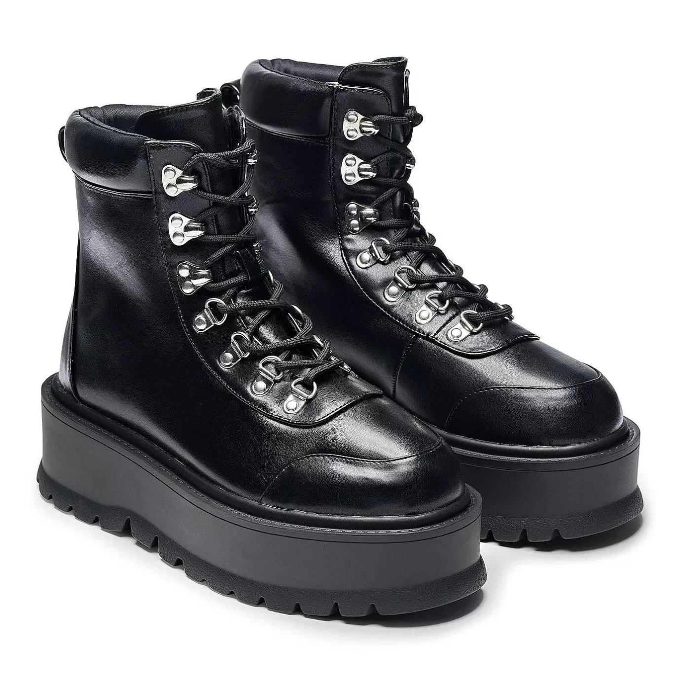 Women'S KOI footwear Hydra All Black Matrix Platform Boots