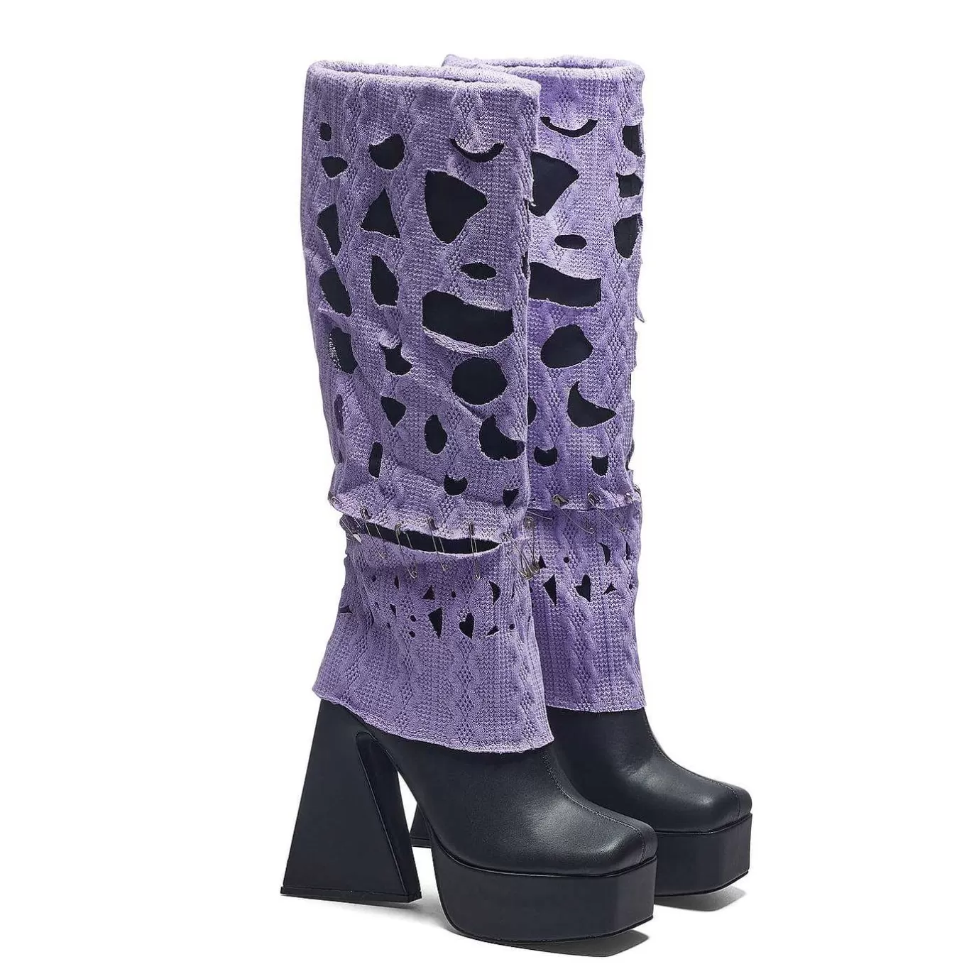 Women'S KOI footwear Jam Monster Heeled Long Boots - Purple