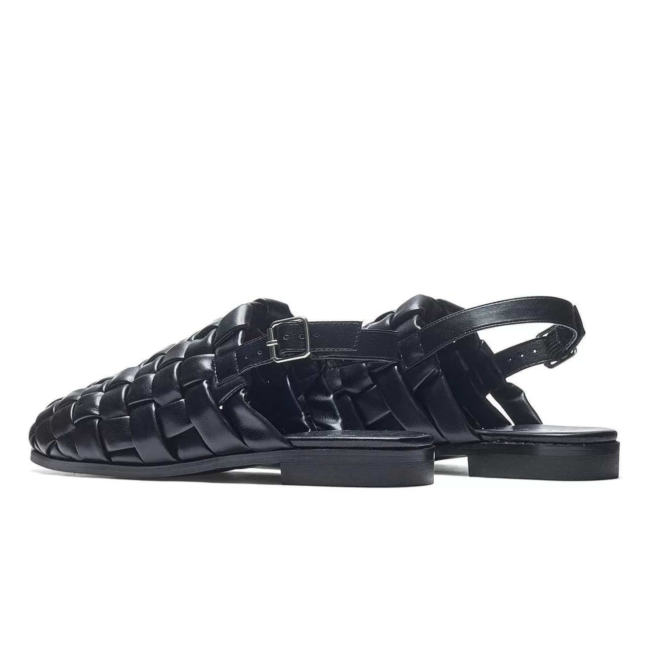 Men'S KOI footwear Provence Men'S Weaved Slingback Sandals - Black