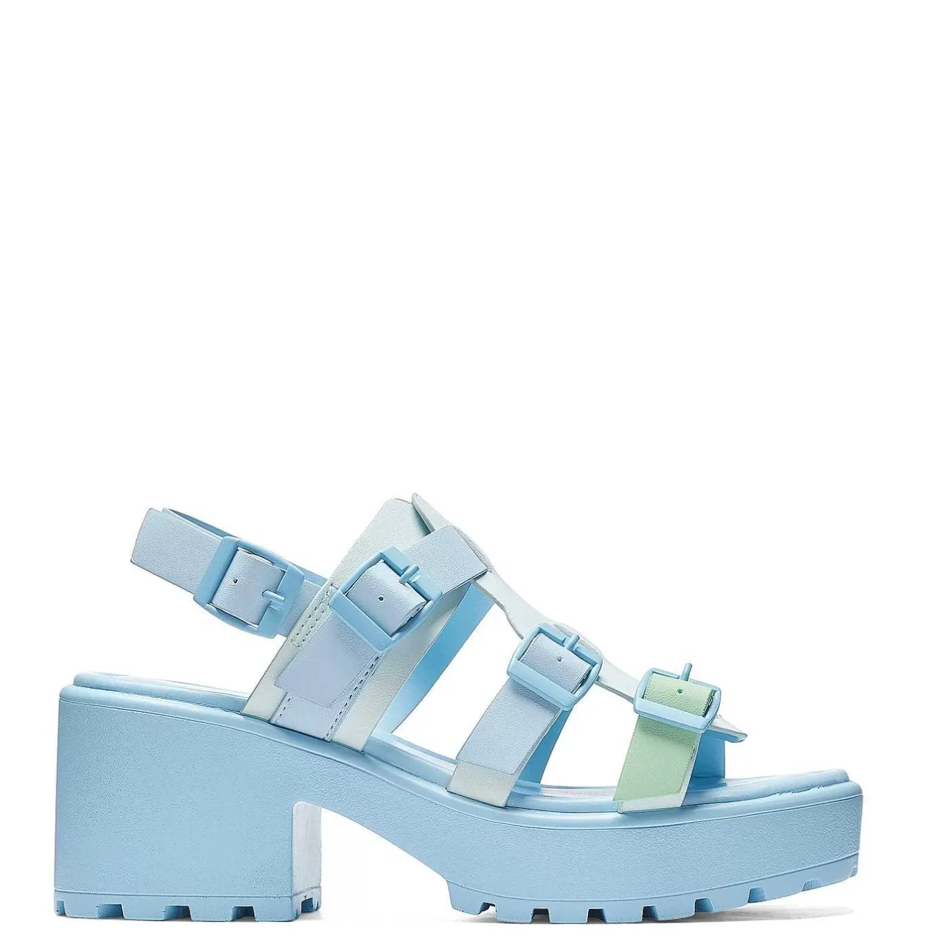 Women'S KOI footwear Sugar Season Chunky Buckle Sandals - Blue