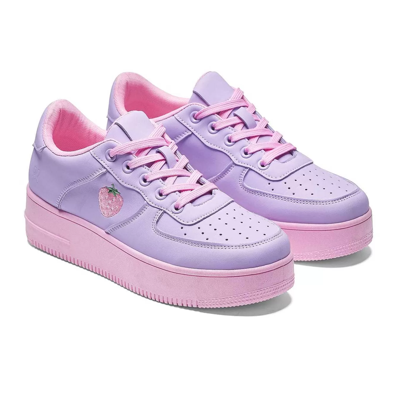 Women'S KOI footwear Sweet Strawberry Platform Trainers Purple